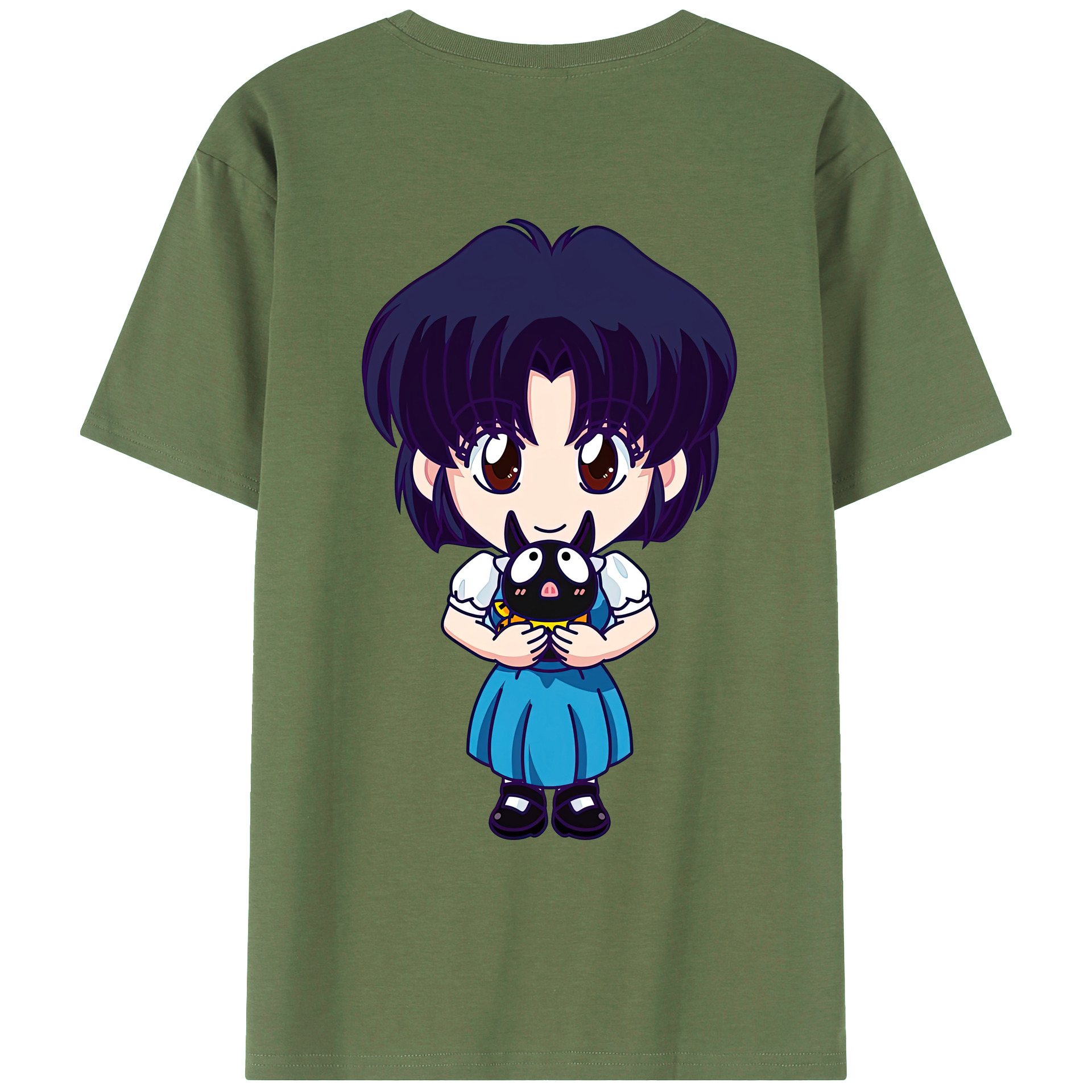 （画像用） 美少女戦士セーラームーン 水野 亜美 みずの あみ Sailor Moon Mizuno Ami 綿100％ メンズ半袖Tシャツ（バックプリント） 通気性